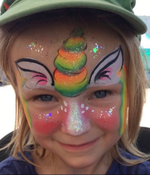 Face Painting on a little girl by Melissa in Ottawa