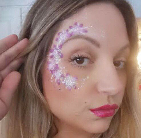 Fantasy Face Painting in Ottawa - example of Glitter face painting